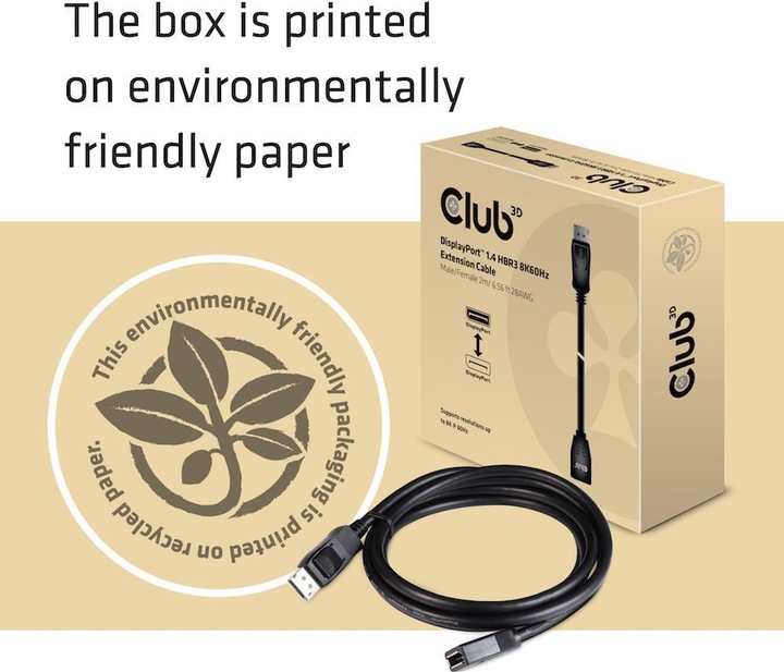 Actual product image Club 3D DisplayPort — DisplayPort (2 m, DisplayPort)