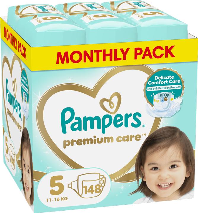 Image du produit Pampers Premium (Taille 5, Pack mensuel, 148 pièce(s))