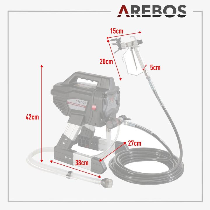 Actual product image Arebos Airless paint sprayer