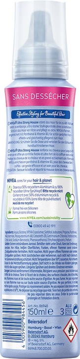 Actual product image NIVEA Ultra Strong Styling Mousse DUO (300 ml, Foaming agent)