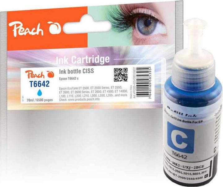 Produktbild Peach Tinte Epson T6642 Cyan (C)