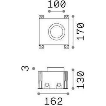 Thumbnail - Ideal lux, Gartenbeleuchtung, TAURUS LED Einbauleuchte 6W Stahlfarben IP67 warmweiss 325637 (620 lm, IP67)