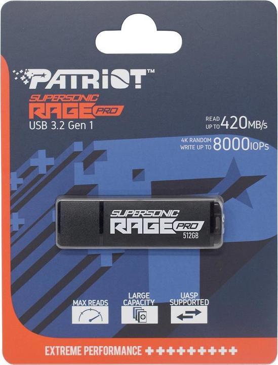 Actual product image Patriot Supersonic RAGE Pro - USB Flash Drive (512 GB, USB-A)