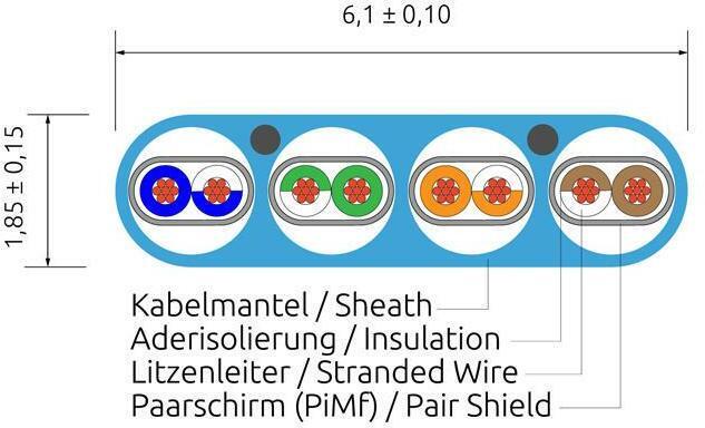 Actual product image Wirewin Slim patch cable: U/FTP, 1.5m, blue (U/FTP, CAT6a, 1.50 m)