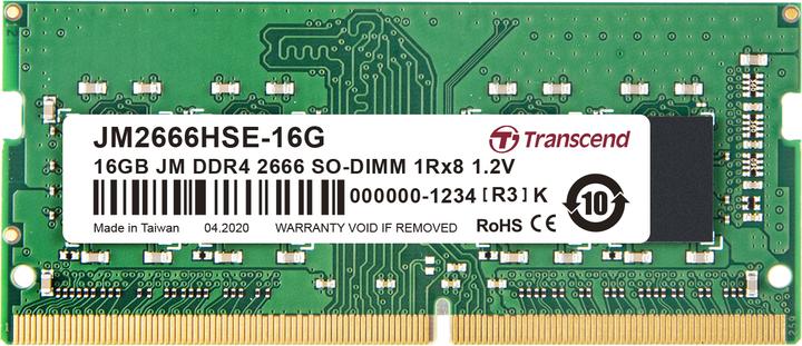 Produktbild Transcend JetRAM DDR4 (1 x 16GB, 2666 MHz, DDR4-RAM, SO-DIMM)