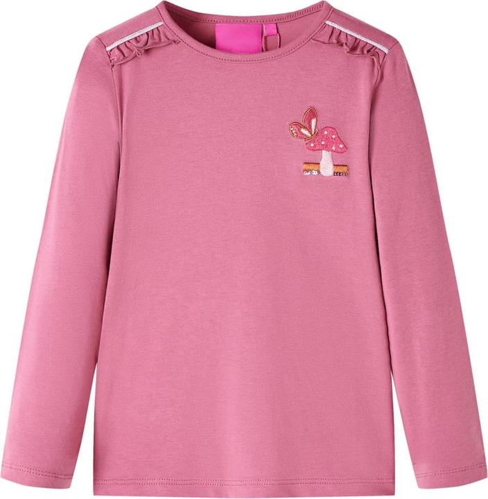Immagine prodotto vidaXL Camicia da bambino a maniche lunghe rosa lampone 116,Materiale: 95 (116)