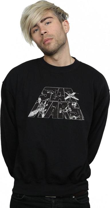 Immagine prodotto Star Wars Logo Space Sketch Felpa Uomo (4XL)