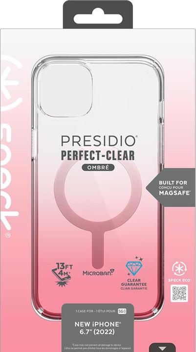 Actual product image speck Presidio Perfect Clear protective case for Apple iPhone 14 Plus (Apple iPhone 14 Plus, Apple iPhone 15 Plus)