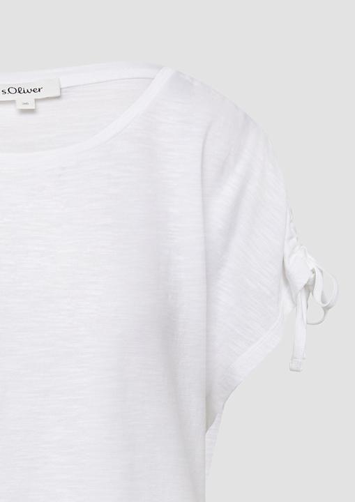 Produktbild S.Oliver T-Shirt T-Shirt mit Flammgarnstruktur und Raffung (38)