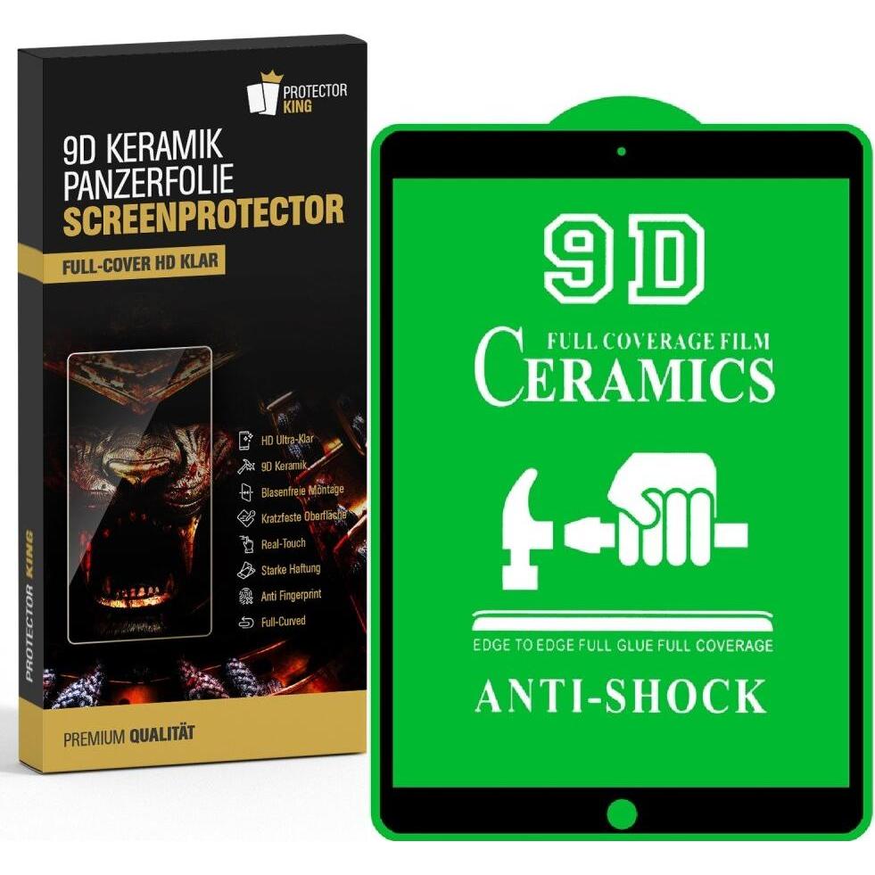 Protectorking 4x mchutzfümPaTempered 9D Keramik 5P KLAR (4 Stück, iPad Pro 10.5), Tablet Schutzfolie