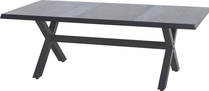 Siena Garden Sincro Ausziehtisch 200x100cm matt anthrazit / wood-grey (200 cm)