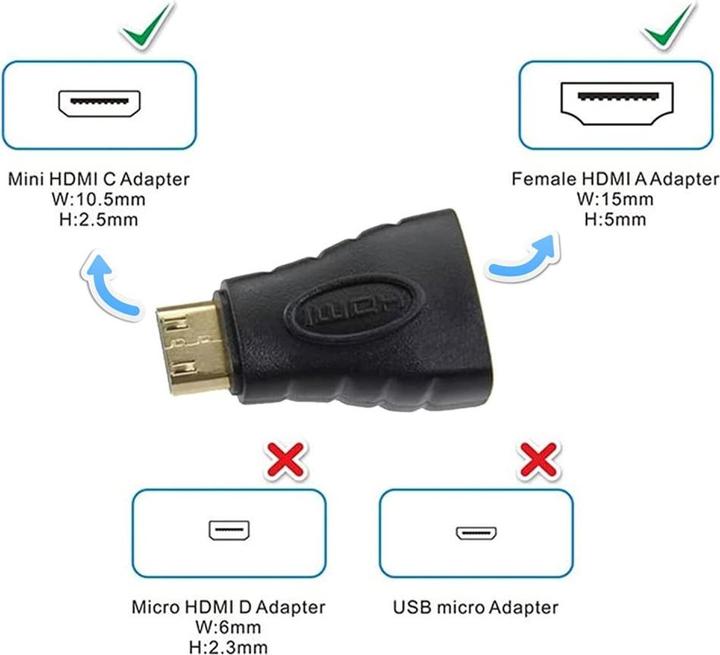 Actual product image Techly Adapter HDMI to (Mini HDMI, 1 cm)