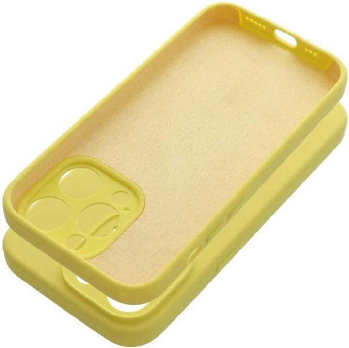 Produktbild OEM Back panel cover Case SILICONE 2mm for IPHONE 14 Pro lemon (Apple iPhone 14 Pro)