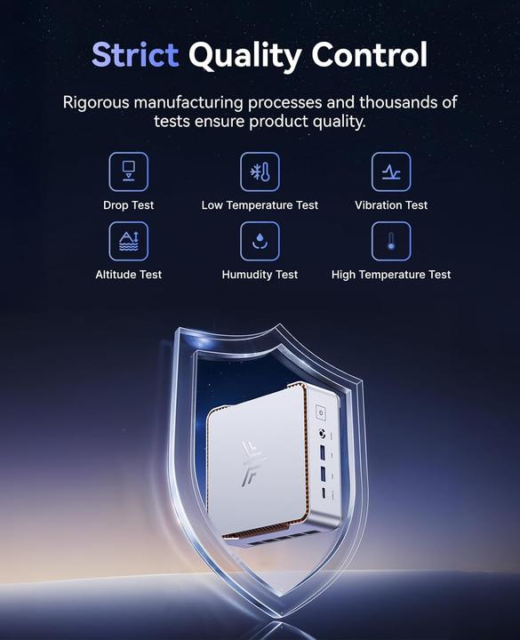 Produktbild NiPoGi Mini PC Hyper H2 mit Intel Core i5, 4K UHD, WiFi 6 (1000 GB, 32 GB)