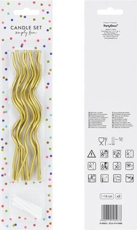 Immagine prodotto Partydeco Candele di compleanno (8 x)