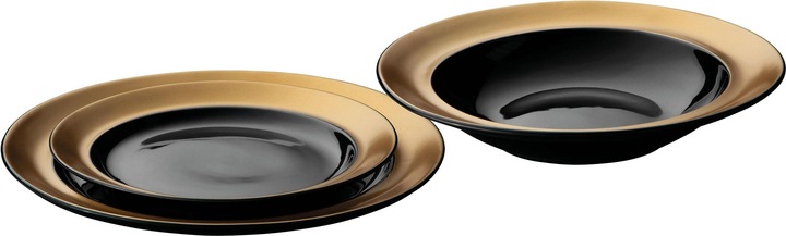 BergHoff Speise-Service Gem Line 3 Stück, Schwarz/Gold (3 x, 26.50 cm)
