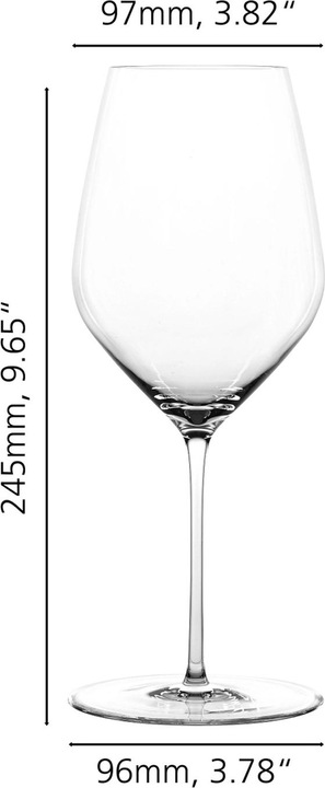 Actual product image Spiegelau Hi-Lite Bordeauxgläser + Poliertuch (65 cl, 6 Glasses, Red wine glasses)