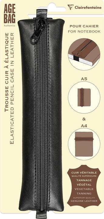 Clairefontaine Case AgeBag Leather Black, Filled: No, Case type