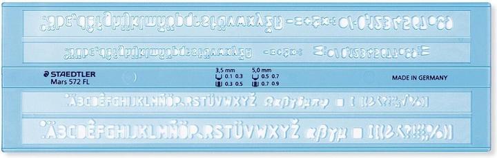 Actual product image Staedtler Writing stencil Mars 572 FL blue