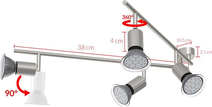 Actual product image Monzana Ceiling light (300 lm, GU10)