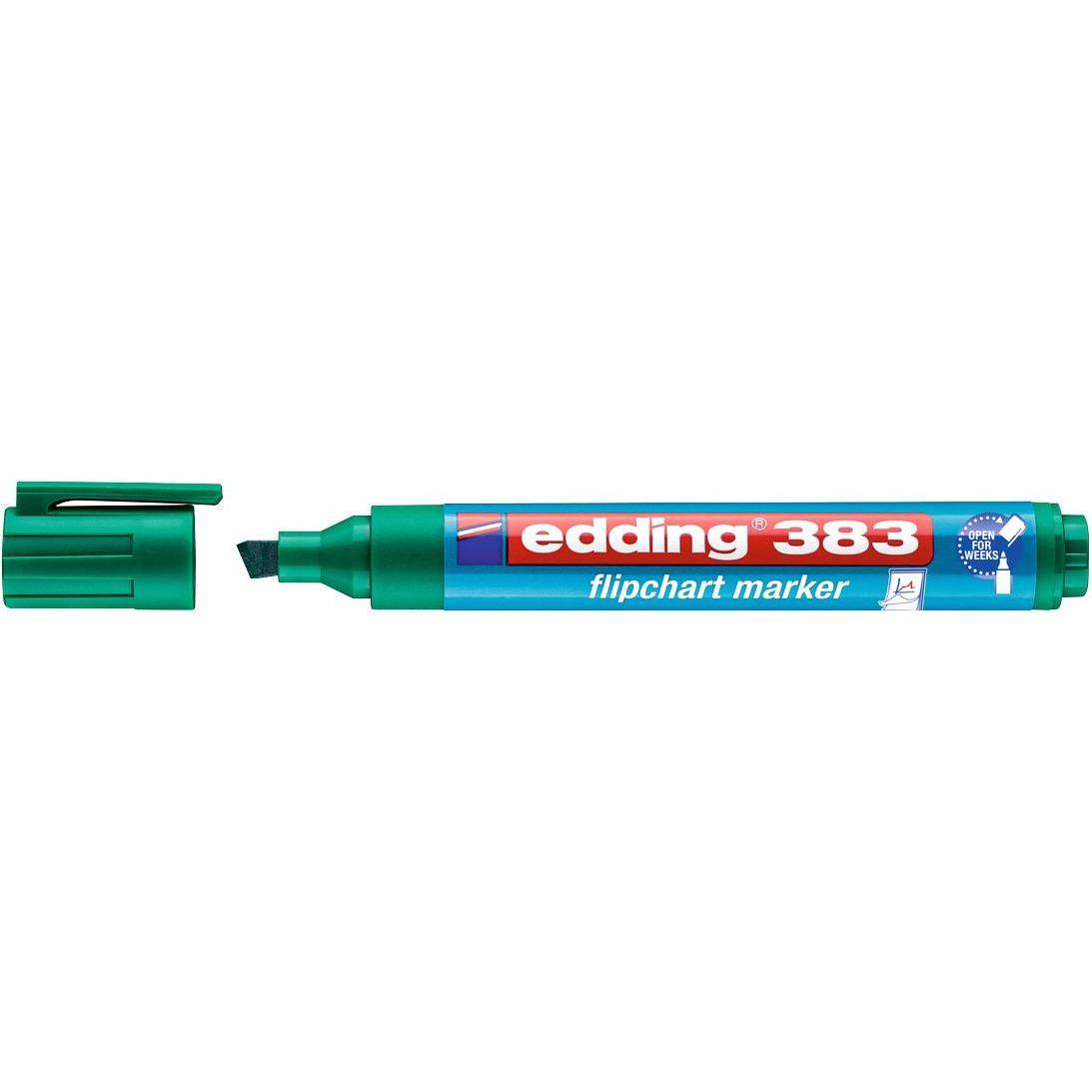 4x Edding, Marker, 383 Flipchart-Marker (Grün, 5 mm, 10 x)
