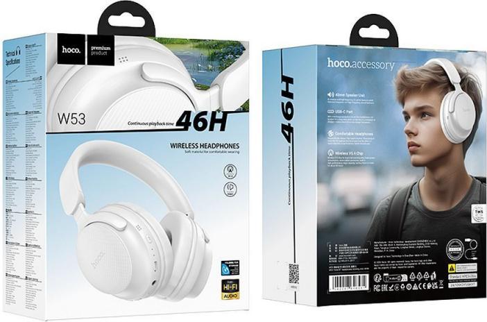 Actual product image Hoco W53 Tone Headset In-Ear Wireless Bluetooth Weiss (30 h, Wireless)