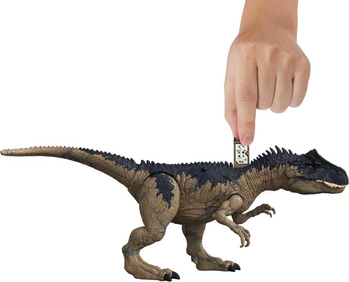 Actual product image Mattel Jurassic World - Extreme Damage Roarin' Allosaurus