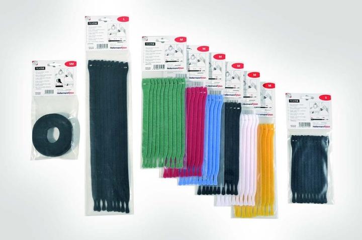 Actual product image HellermannTyton Hook + Loop Textie 1000x125 PA/PP black (Velcro cable ties, 1000 mm, 1 pcs.)