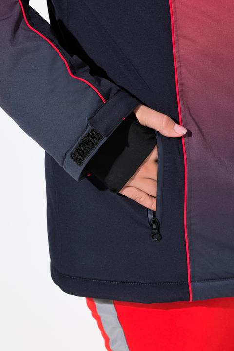 Immagine prodotto Ulla Popken Giacca Performance impermeabile con gradiente di colore e paraneve (50, 52)