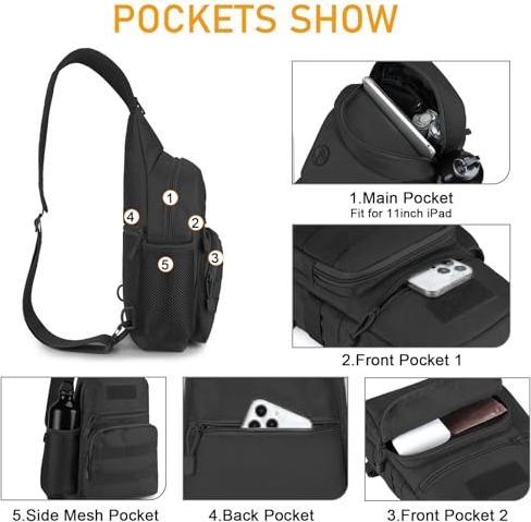 Produktbild Only-Bags.Store Tactical Chest Bag Militärische Umhängetasche Tactical Chest Sling Pack Crossbody Bag
