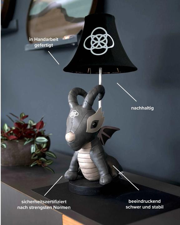Produktbild Happy Lamps Black Dragon der Drache, LED Tischleuchte, handgefertigt (450 lm)