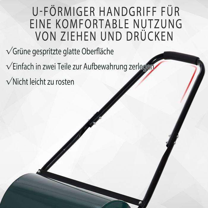 Immagine prodotto Swisshandel24 Rullo per prato con impugnatura a U Rullo da giardino Rullo da giardino diametro 30 cm 30 L