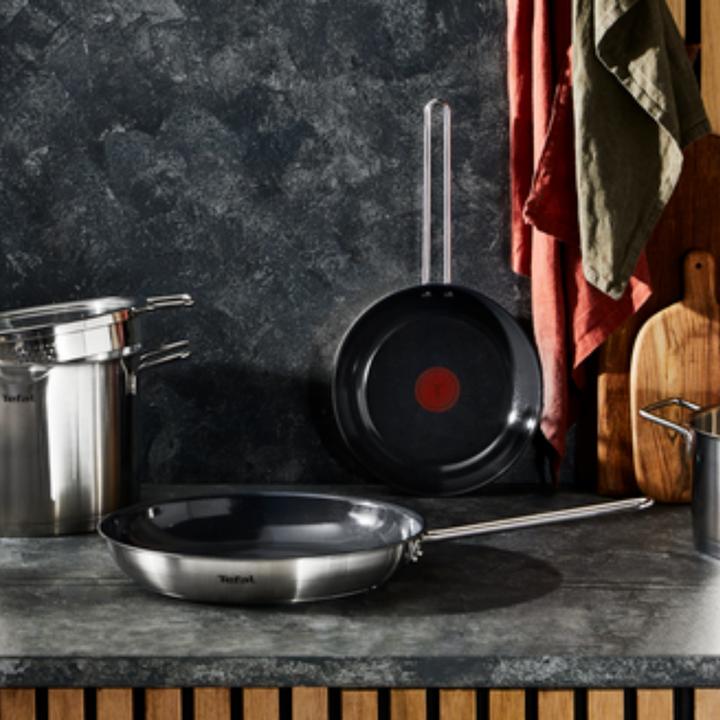 Actual product image Tefal Nordica Ceramic Koekenpan - Ã˜28 CM - Keramisch - PFAS-vrij - Inductie (H8710655) (28 cm, Stainless steel)