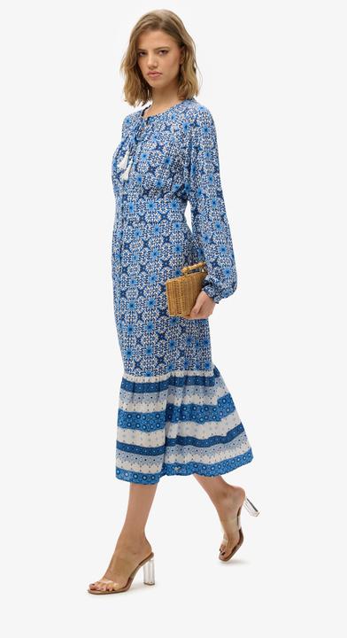 Produktbild Superdry Langärmeliges Midikleid mit Print (L)