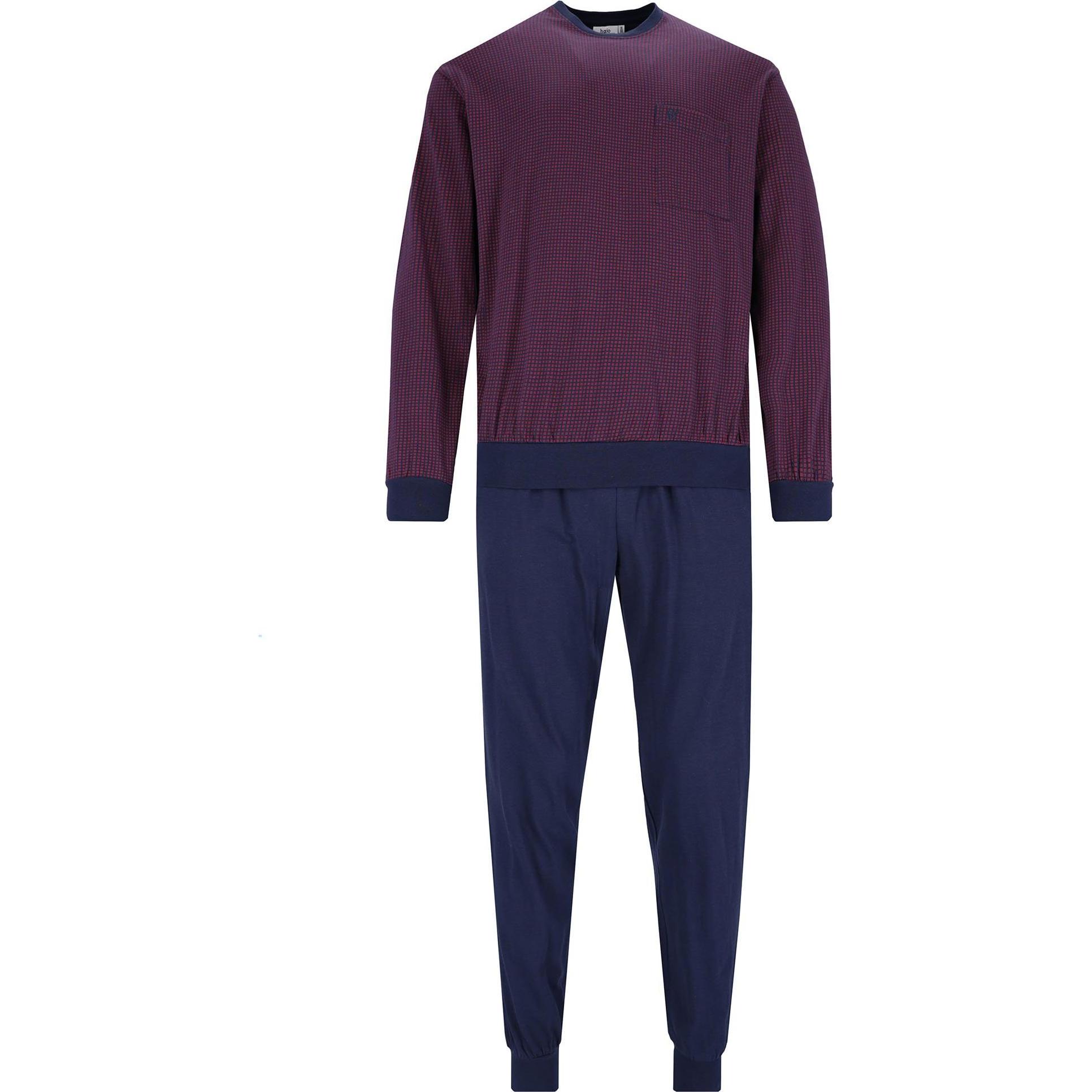 Hajo, Herren, Pyjama, Pyjama Homewear Bequem sitzend, Rot, (XXL)