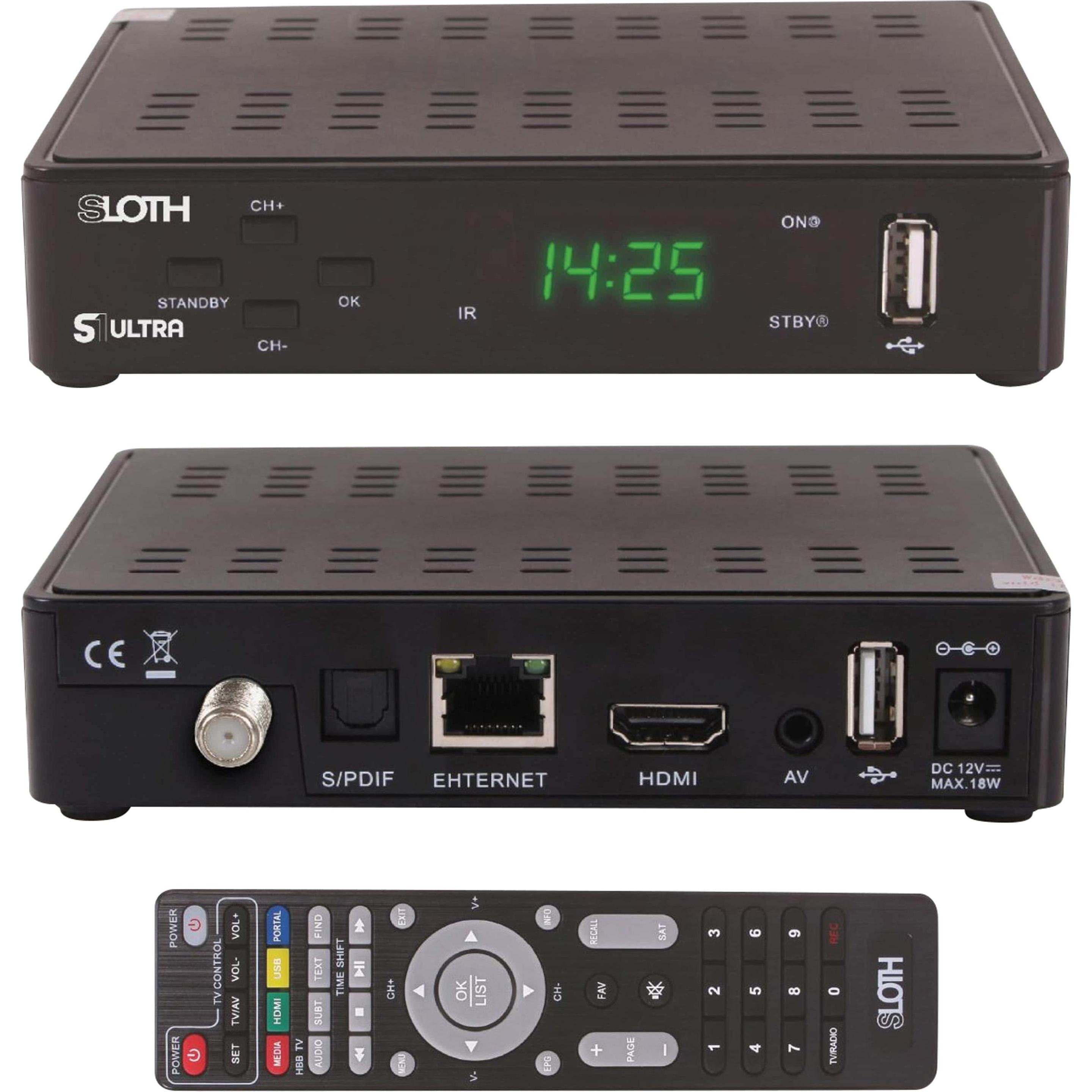 Thumbnail - Opticum SAT-Receiver Red Sloth S1 Ultra (DVB-C/T, CI+-Schacht), TV Receiver
