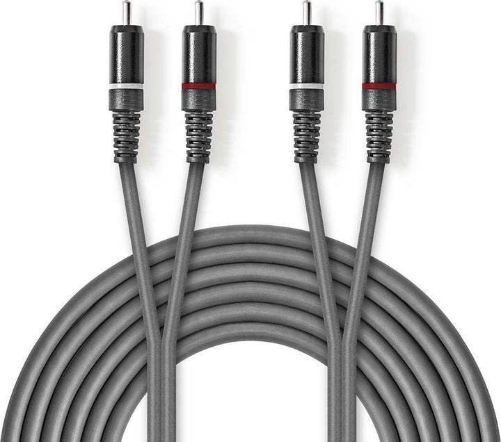 Produktbild Nedis Stereo-Audiokabel 2 x R AC männlich 2 x RCA männlich (5 m, Cinch)