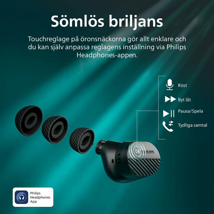 Productafbeelding Philips TAT5000BK/00 (Actieve ruisonderdrukking, 7 h, Draadloze)
