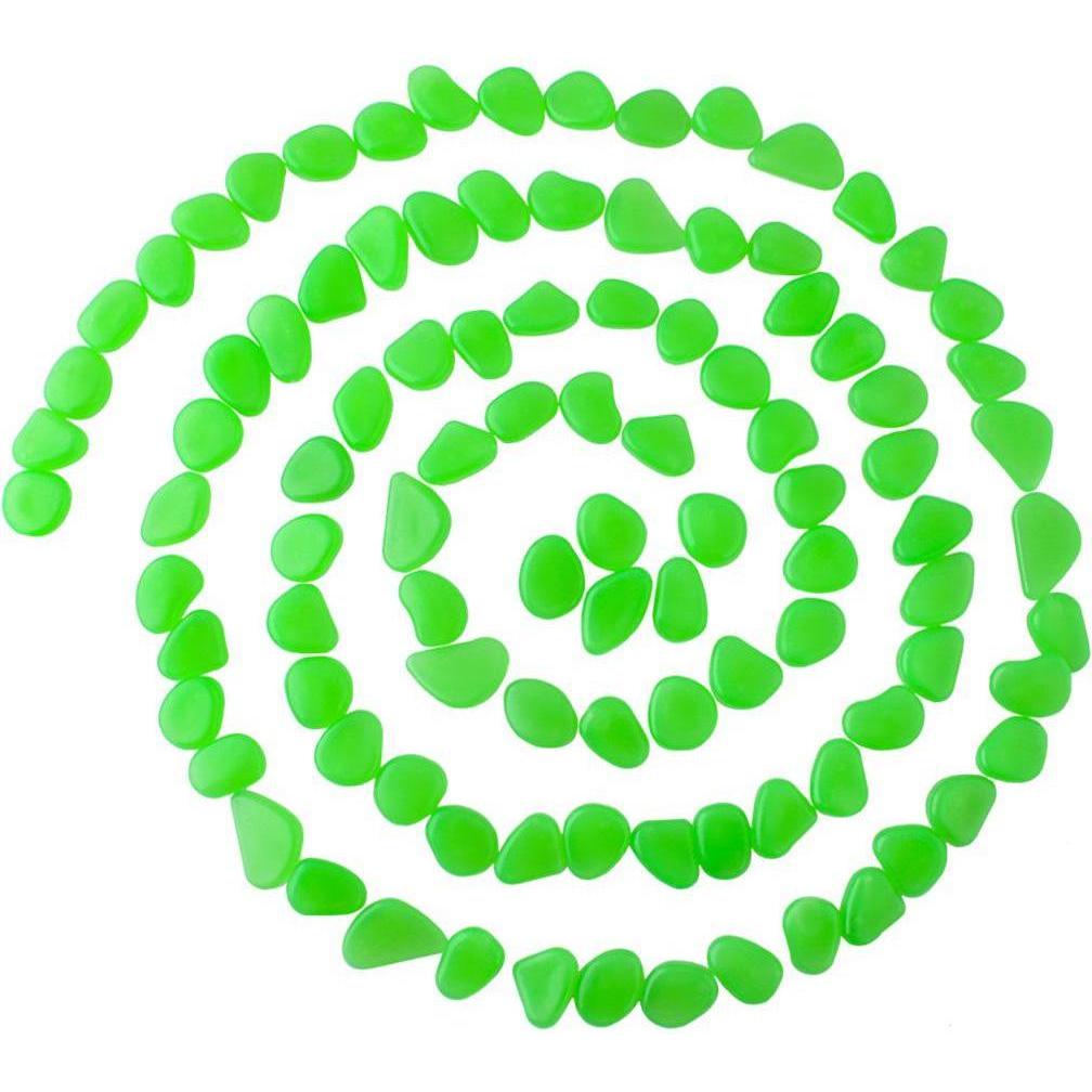 Thumbnail - PRO-mounts 100x leuchtende Dekorationssteine - grün (Dekoration, Stein), Aquarium Dekoration