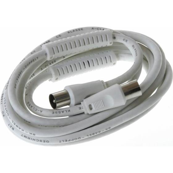Qbulk Cavo antenna 85dB in ferrite, 5m, hvid, Cavo antenna