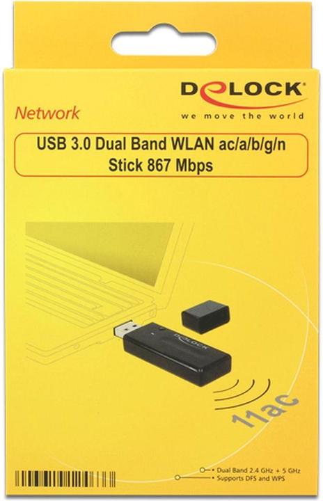 Image du produit Delock Clé USB3.0 WLAN bi-bande ac/a/b/g/n (USB)