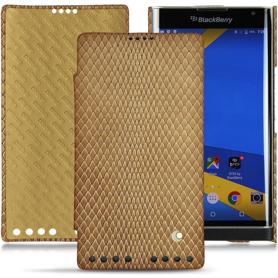 Noreve Lederschutzhülle horizontal (Blackberry Priv), Smartphone Hülle, Beige