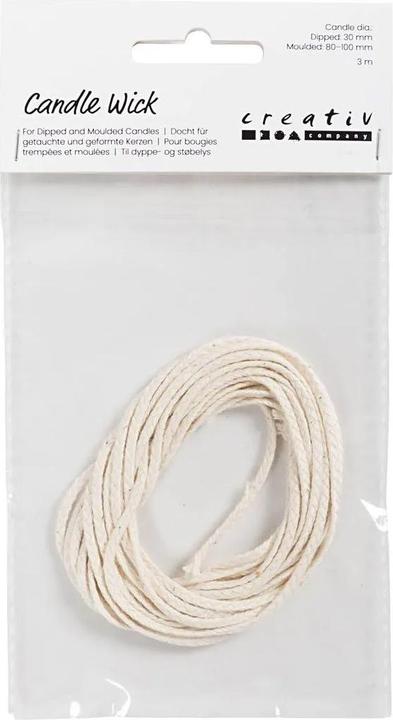Produktbild Creativ Company Kerzendocht 3 m x 10 mm, Weiss