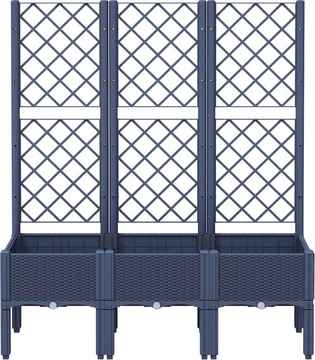 Image du produit vidaXL Bac à plantes avec treillis PP