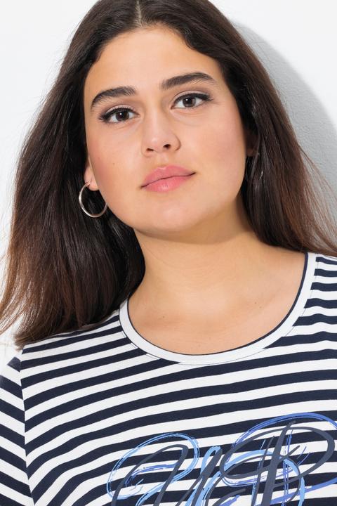 Produktbild Ulla Popken Shirt, Ringel, Classic, Rundhals, Halbarm (62)