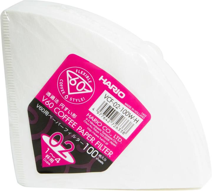 Actual product image Hario VCF-02-100W-H Coffee filter (e) cup disposable coffee filter