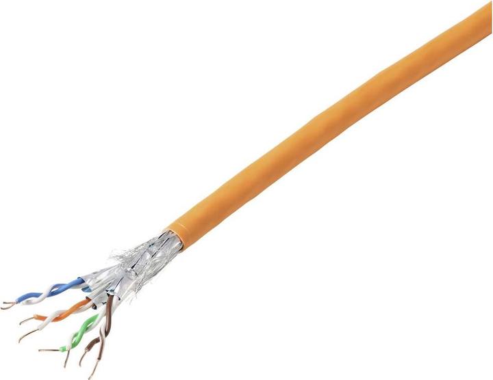 Tru Components TC-11008824 Netzwerkkabel CAT 7a S/FTP 4 x 2 x 0.26mm² CPR-Dca zertifiziert Orange 1 (S/FTP, CAT7a, 100 m)