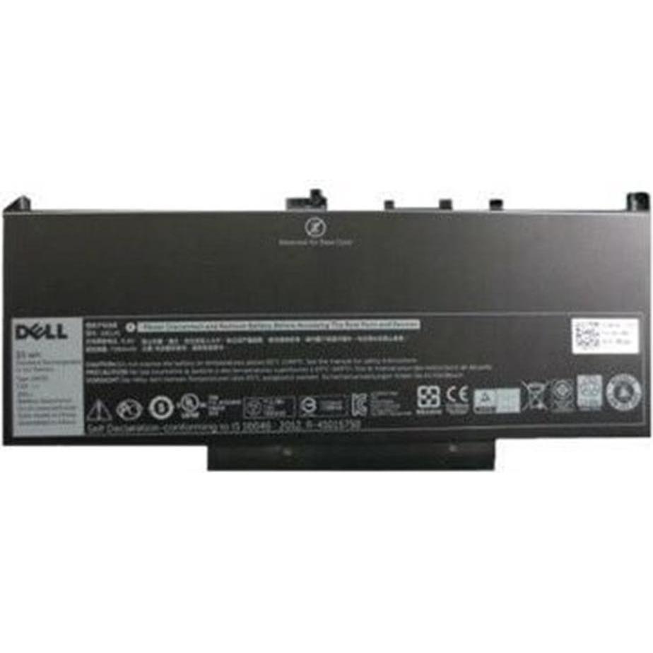 Dell Battery, 55WHR, 4 Cell (4 Zellen, 7080 mAh), Notebook Akku, Schwarz