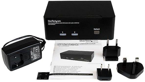Actual product image StarTech 2 Port Dual DisplayPort USB KVM Switch