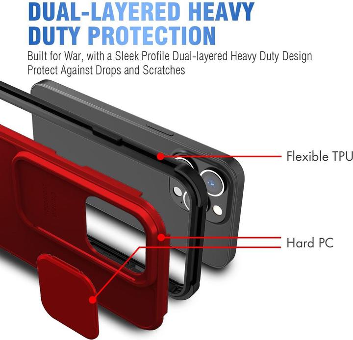 Actual product image König Design Case Mobile Protection for Apple iPhone 13 Pro Max Case Cover Case Bumper Red (Apple iPhone 13 Pro Max)